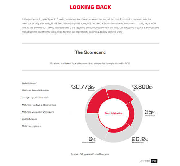 Data infographic UI/UX for annual report