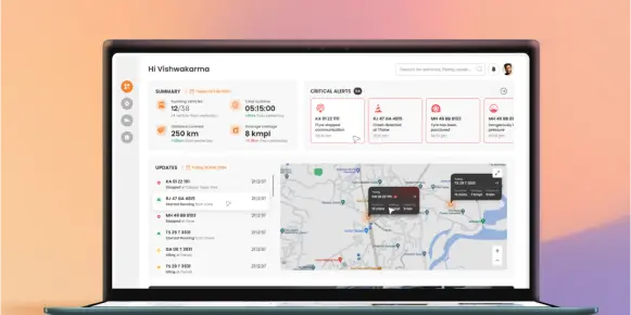 Fleet Management Dashboard​ designed for an Automotive Company by ScreenRoot - Enterprise UX design agency​