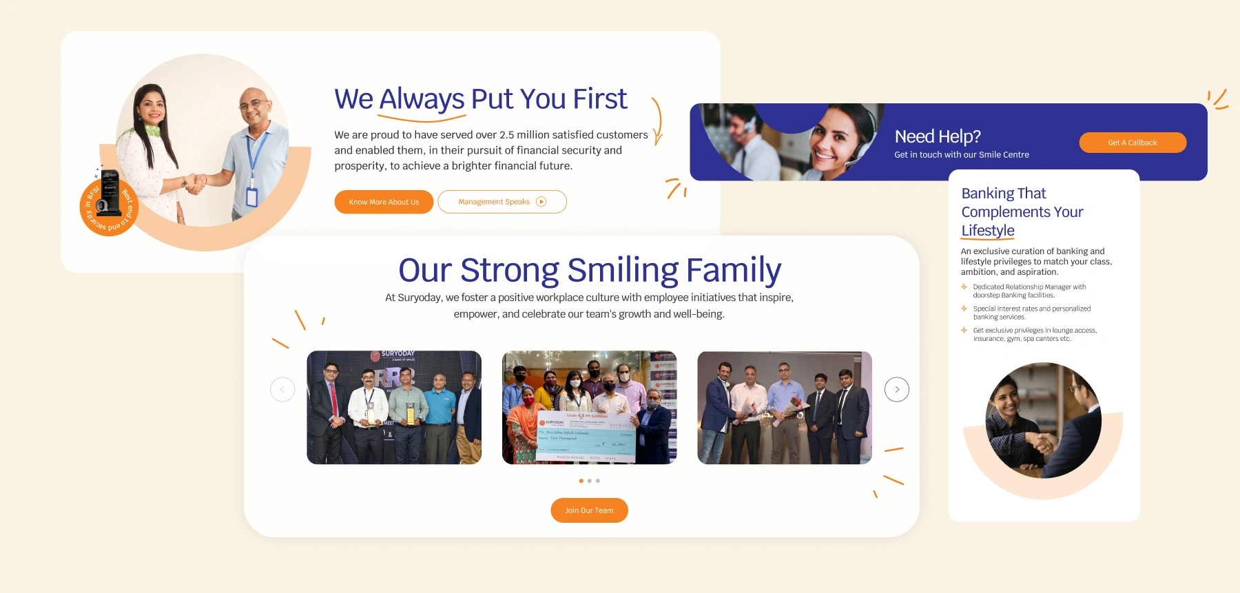 Professional website redesigned for small finance bank by ScreenRoot