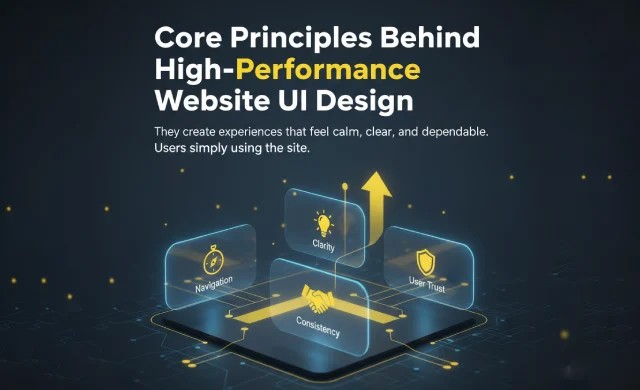 Key principles behind high-performance website UI design focused on clarity, consistency, and usability | ScreenRoot Blog