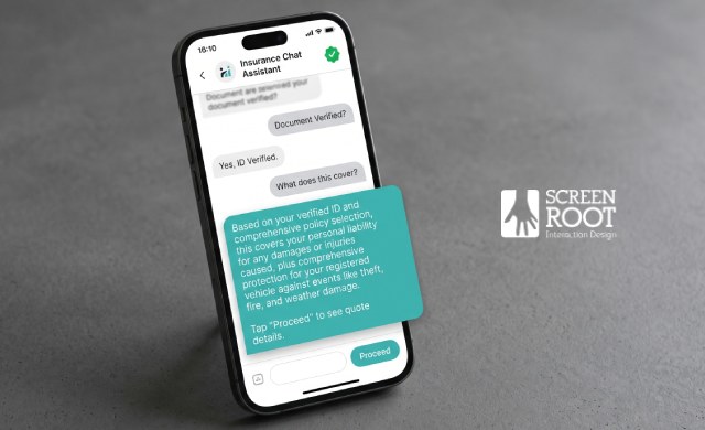 AI-assisted document review and chat support reduce friction without replacing human clarity in insurance UX