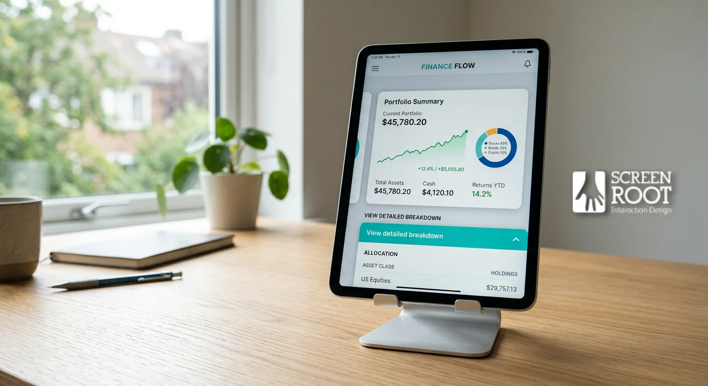 Progressive disclosure reveals complex investment data on demand, helping users avoid decision fatigue