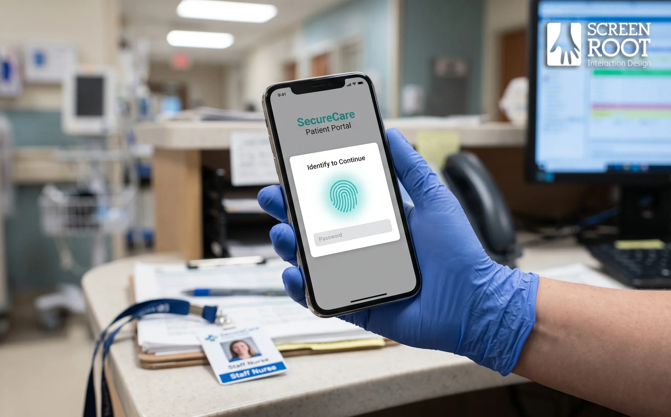 Invisible security like biometric login protects healthcare data without interrupting clinical workflows