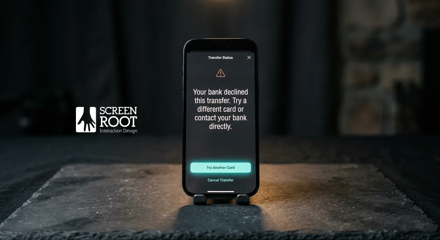 Clear, calm error messages preserve user trust and keep customers in the payment flow instead of abandoning it