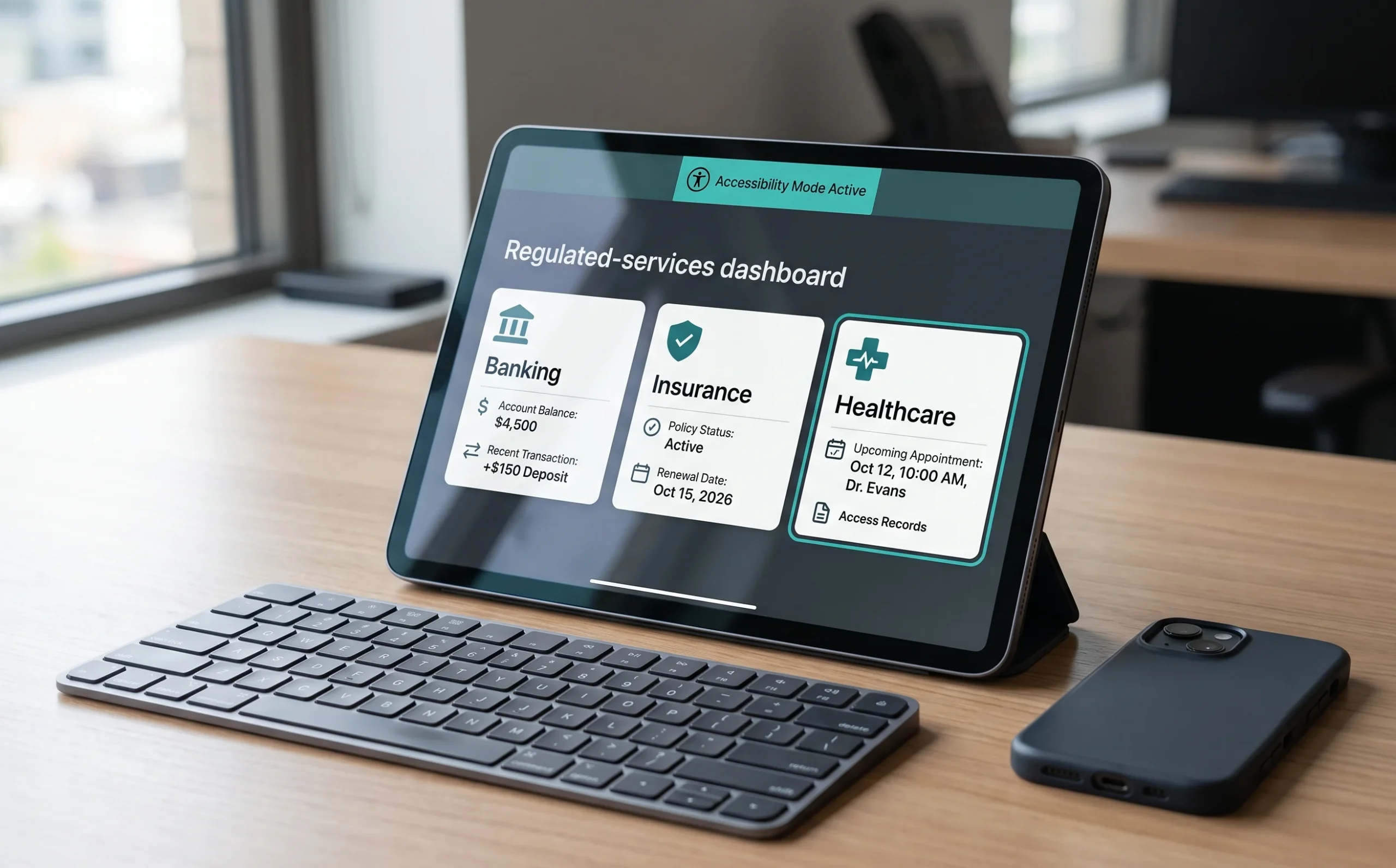 WCAG matters in banking, insurance, and healthcare because accessible digital services are essential to users and regulators