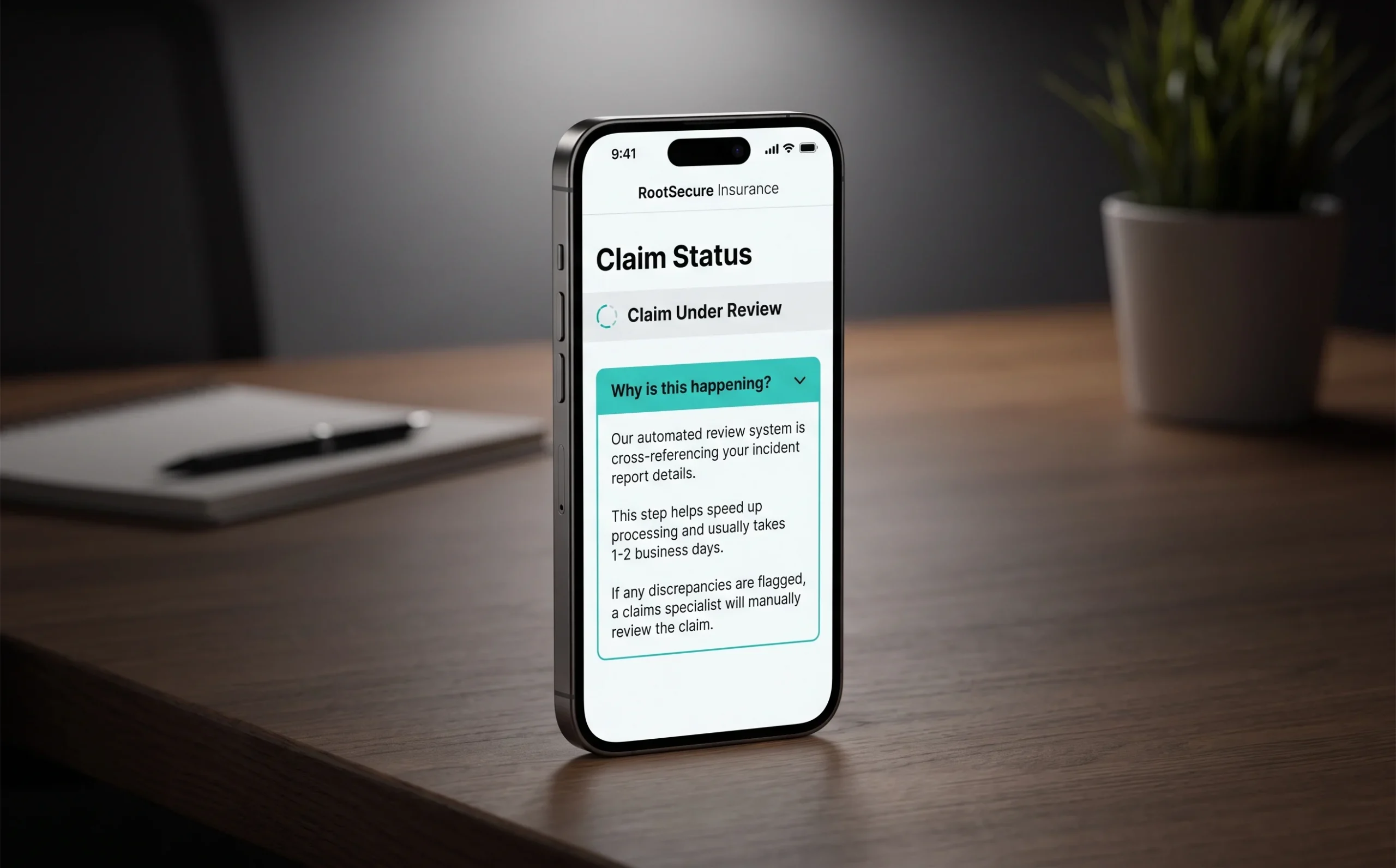 Transparent AI status updates prevent the black box problem from eroding trust in automated claims decisions