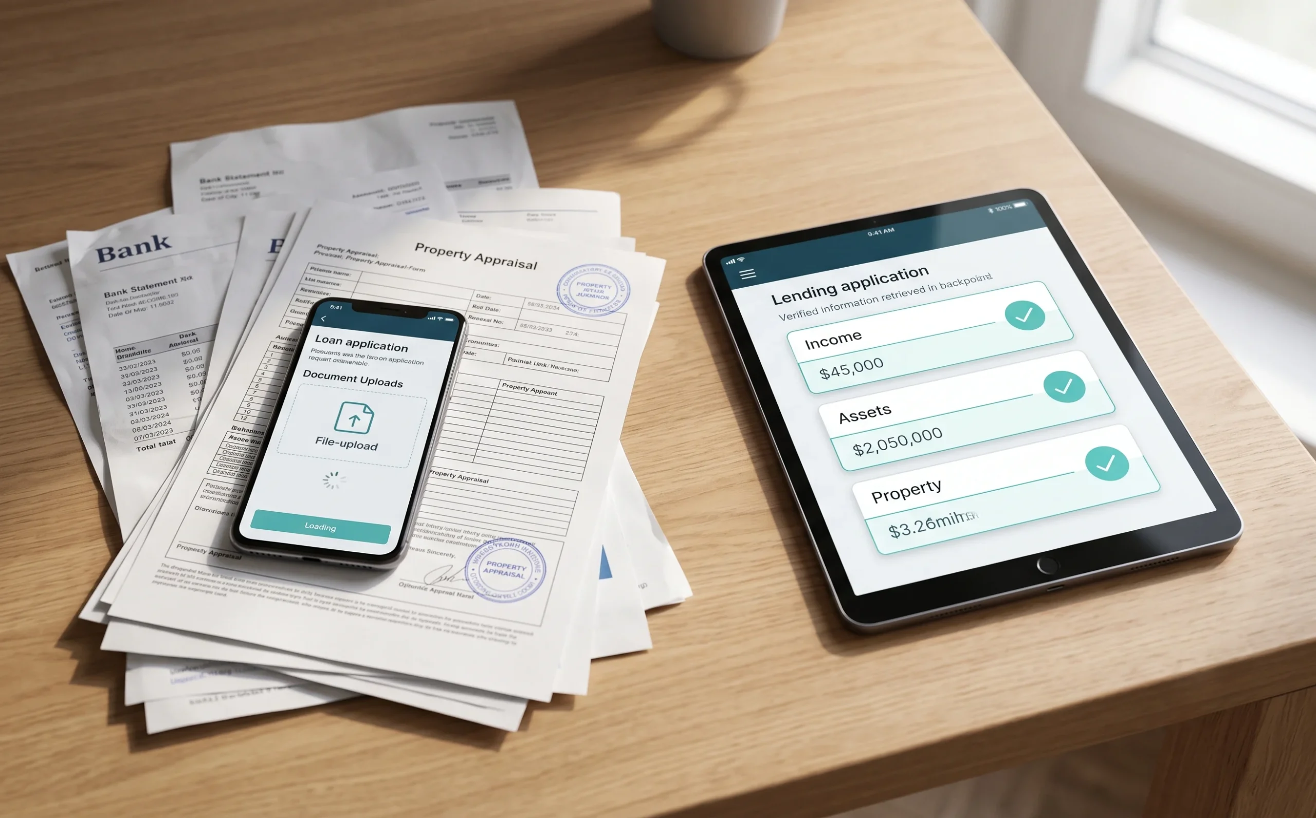 Automated data verification replaces document-heavy collateral checks with a faster digital lending experience
